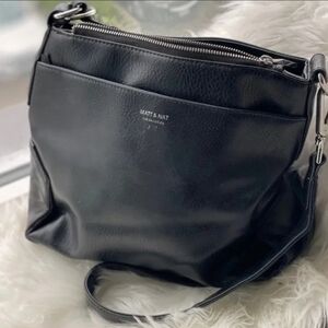 matt  & nat black Leather Crossbody Bag